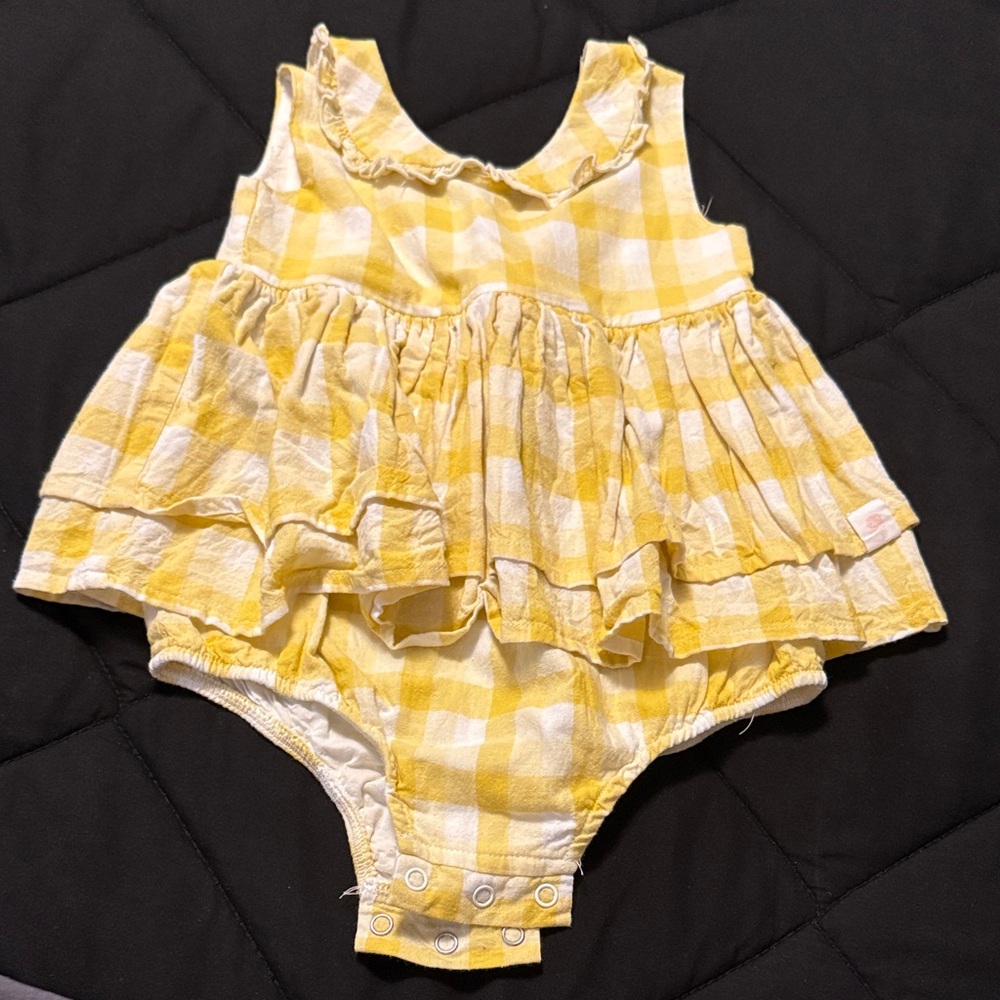 SweetHoney Yellow Plaid Diaper Cover